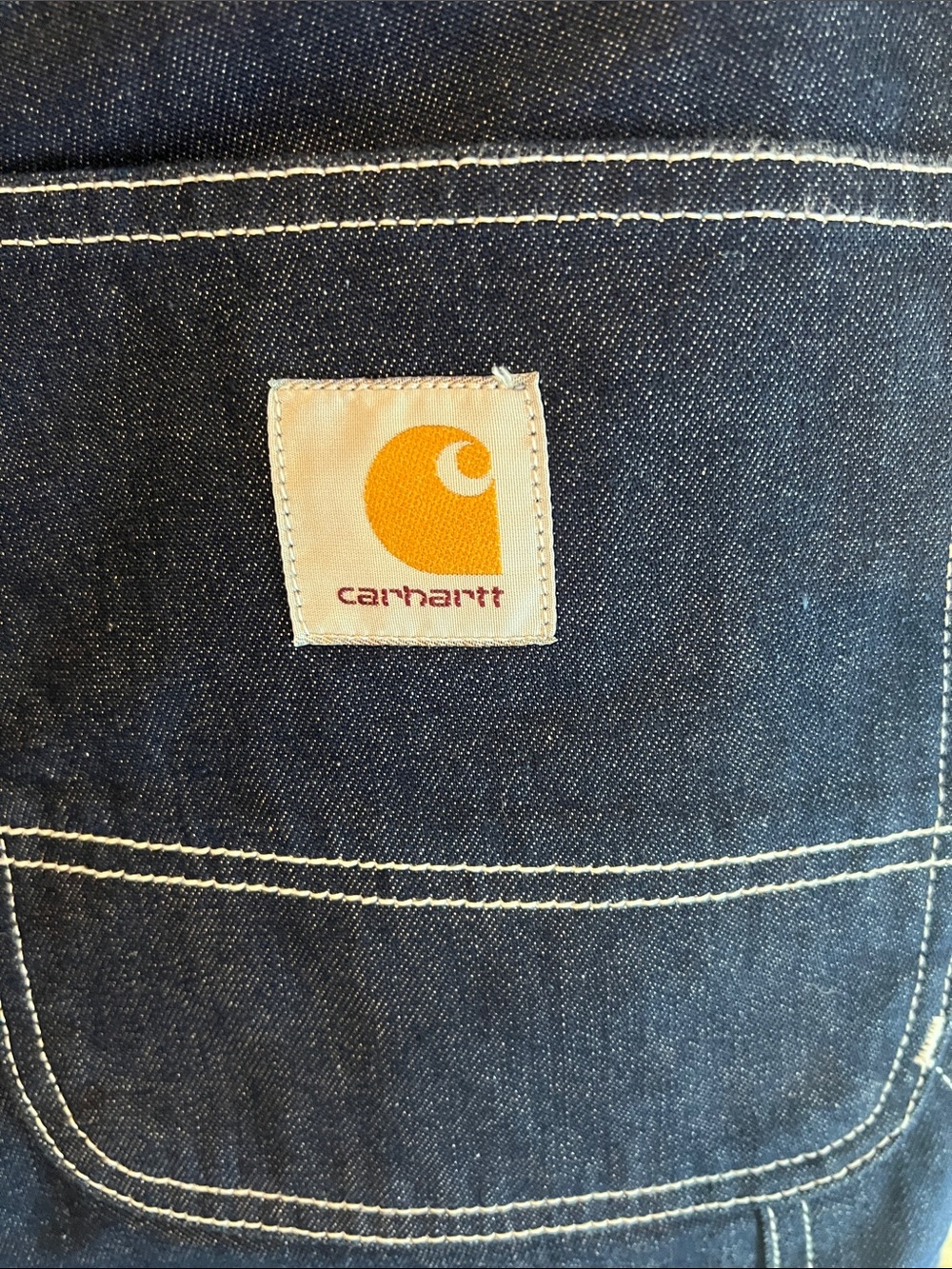 CARHARTT WIP RUCK SINGLE KNEE BLUE RIGID CARPENTER JEANS SIZE 36X30 - Picture 9 of 10